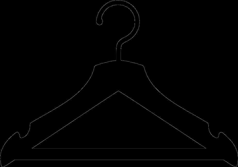 Black Silhouette Clothes Hanger PNG