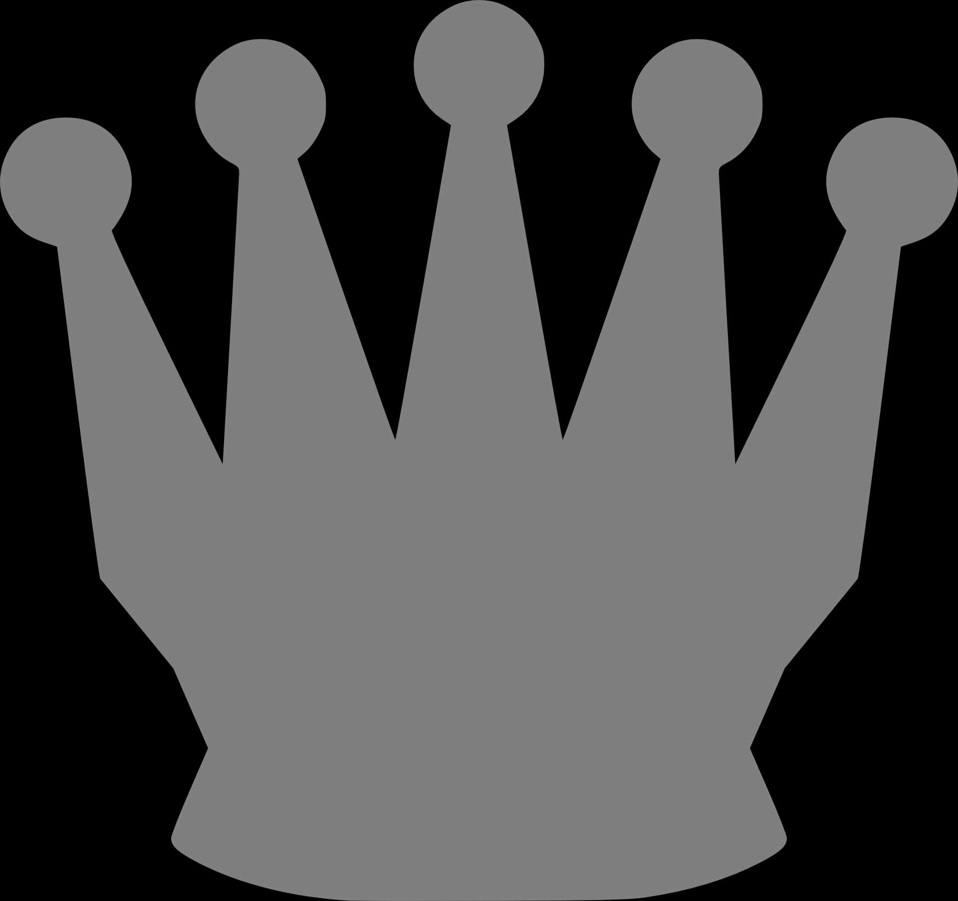 Black Silhouette Crown Graphic PNG