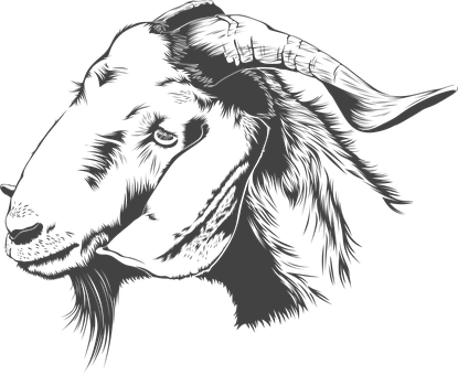Black Silhouette Goat Graphic PNG