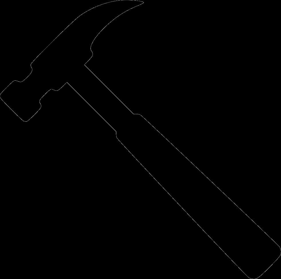 Black Silhouette Hammer Outline PNG