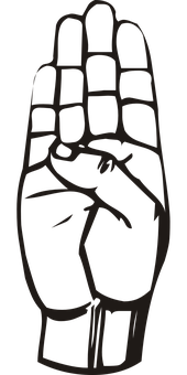Black Silhouette Hand Palm PNG