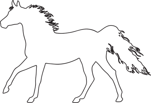 Black Silhouette Horse PNG