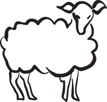 Black Silhouette Lamb PNG