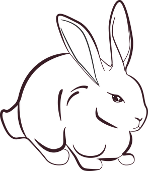 Black Silhouette Rabbit PNG