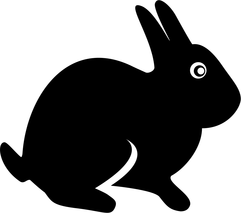 Black Silhouette Rabbit PNG