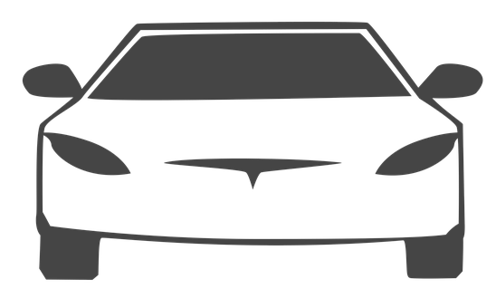 Black Silhouette Sedan Car Graphic PNG