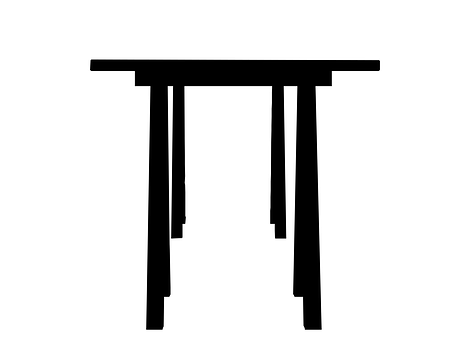 Black Silhouette Table Graphic PNG