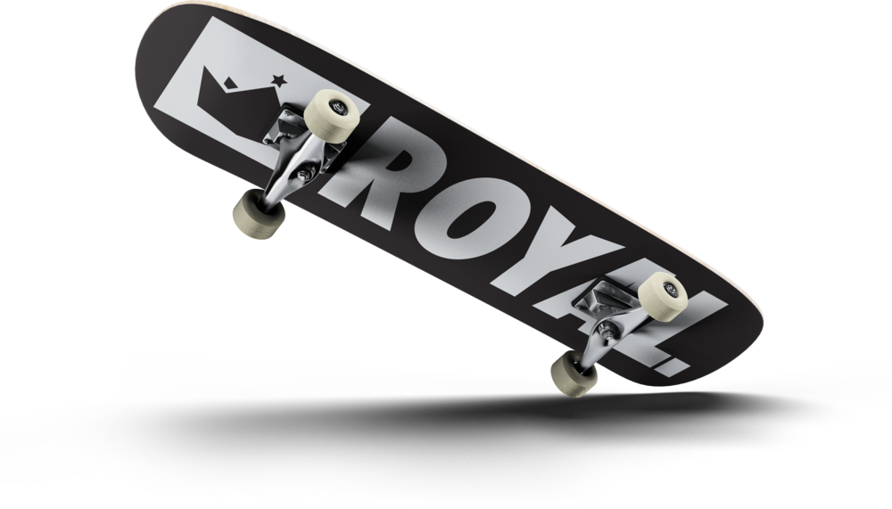 Black Skateboard Mid Flip PNG