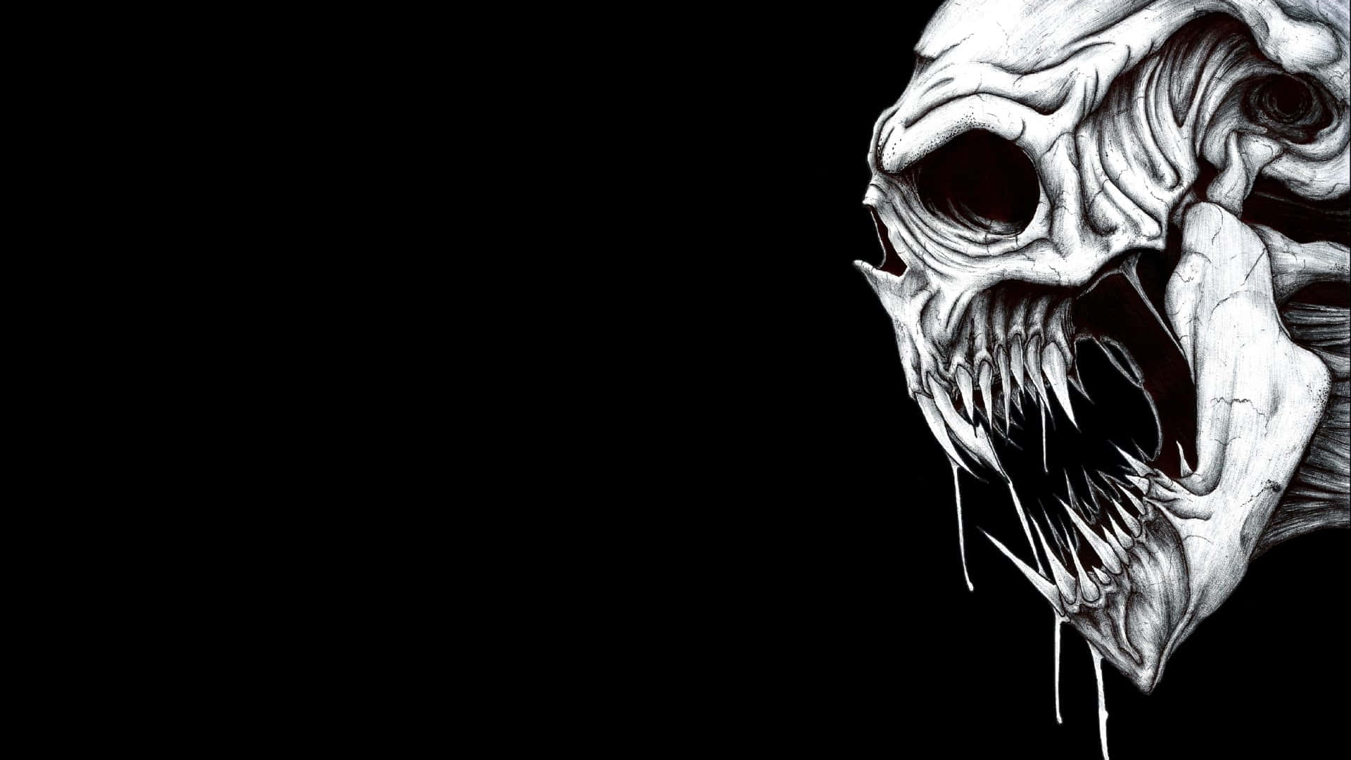 Skull monochrome dark darkness skull art black and white pattern HD  wallpaper  Wallpaperbetter
