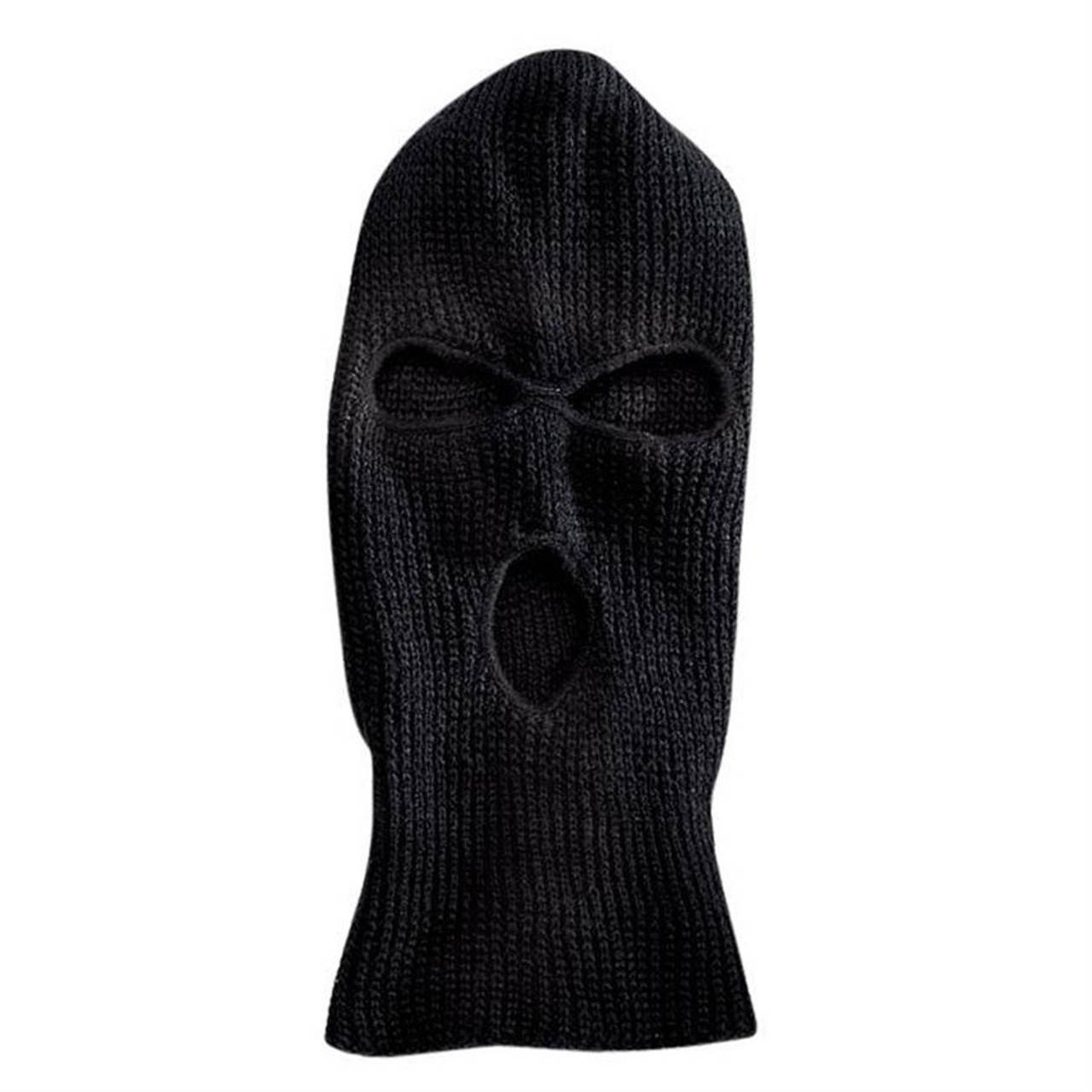 Mantienitial Caldo E Protetto Con Una Maschera Da Sci Nera Sfondo