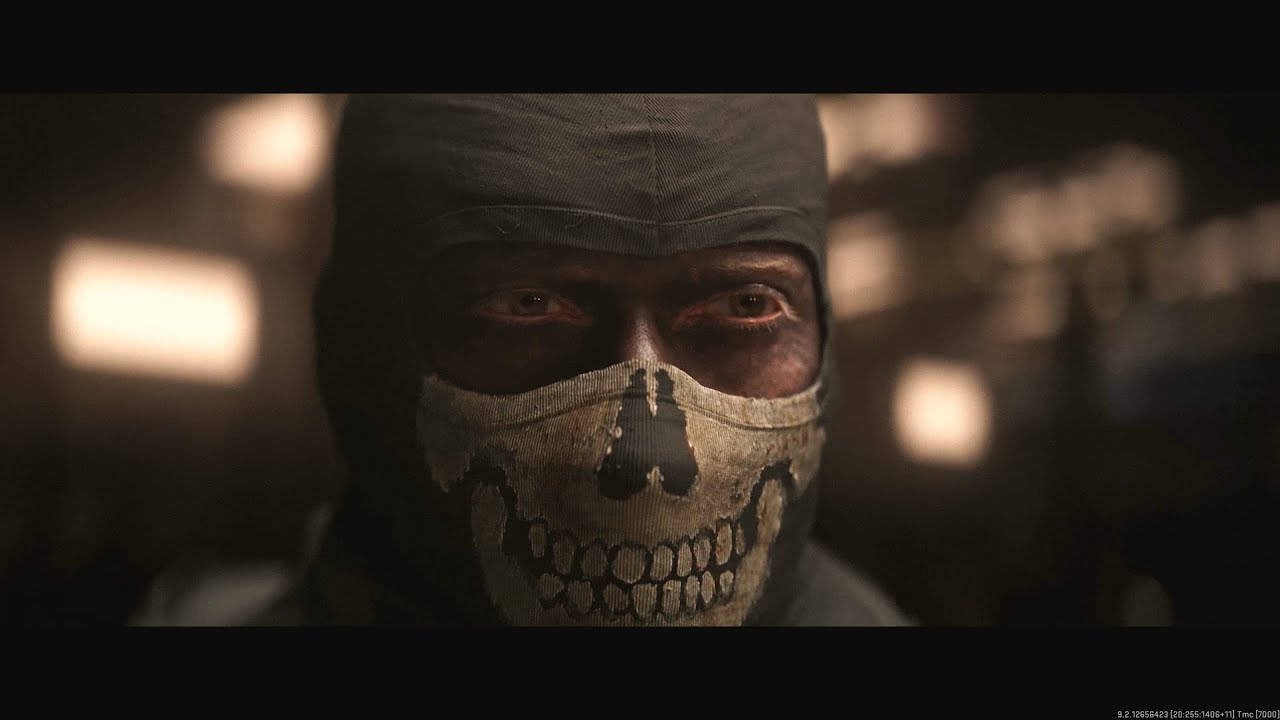 A Man In A Mask With A Skull Face Wallpaper