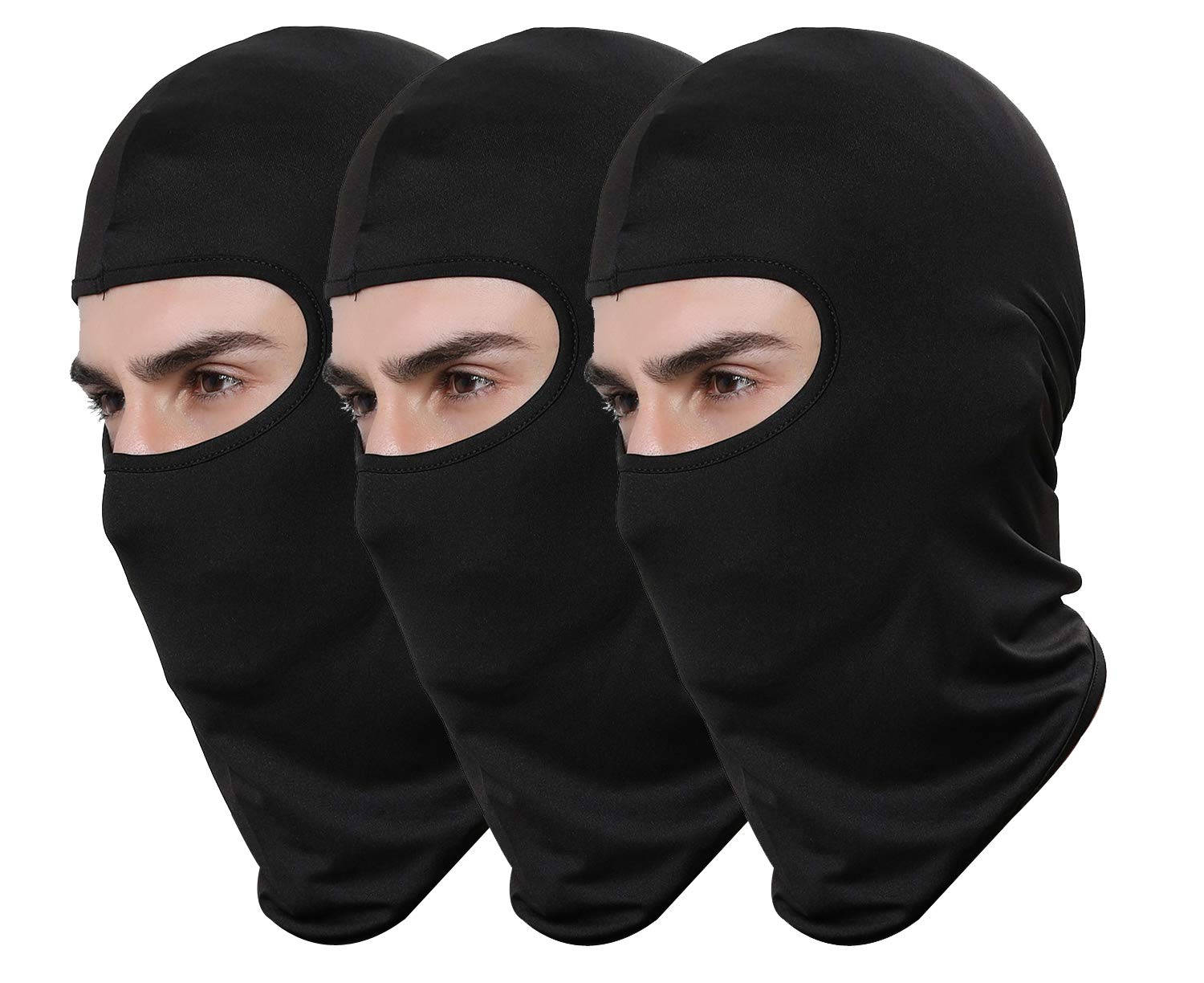 Three Black Balaclavas With One Face Wallpaper