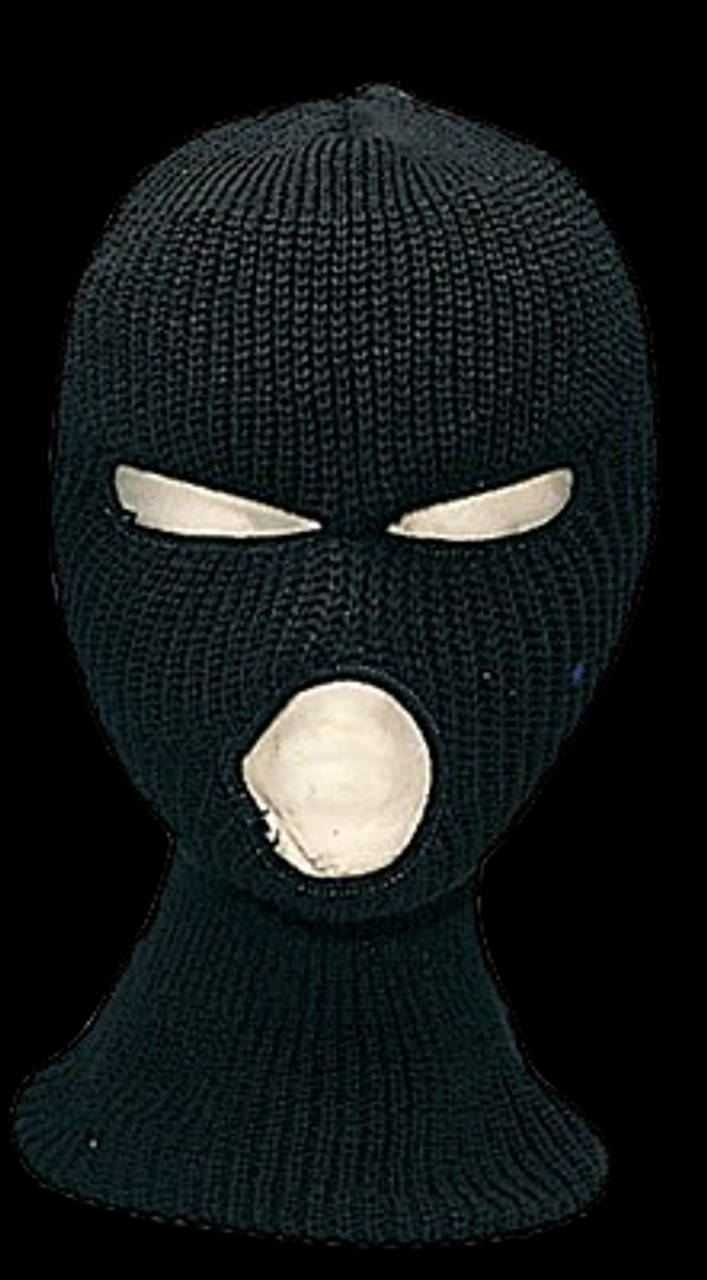 Stay protected with a black ski mask. Wallpaper