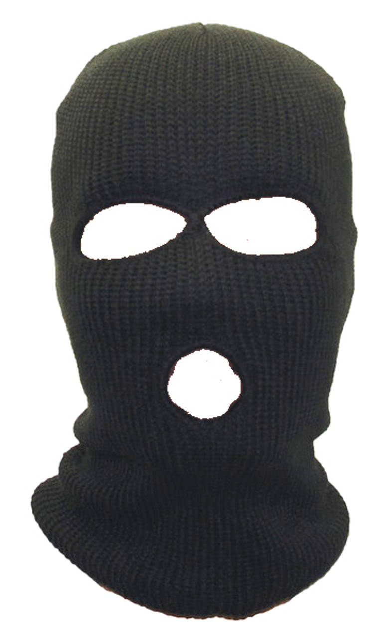 A Black Knitted Mask With A Hole In The Middle Wallpaper