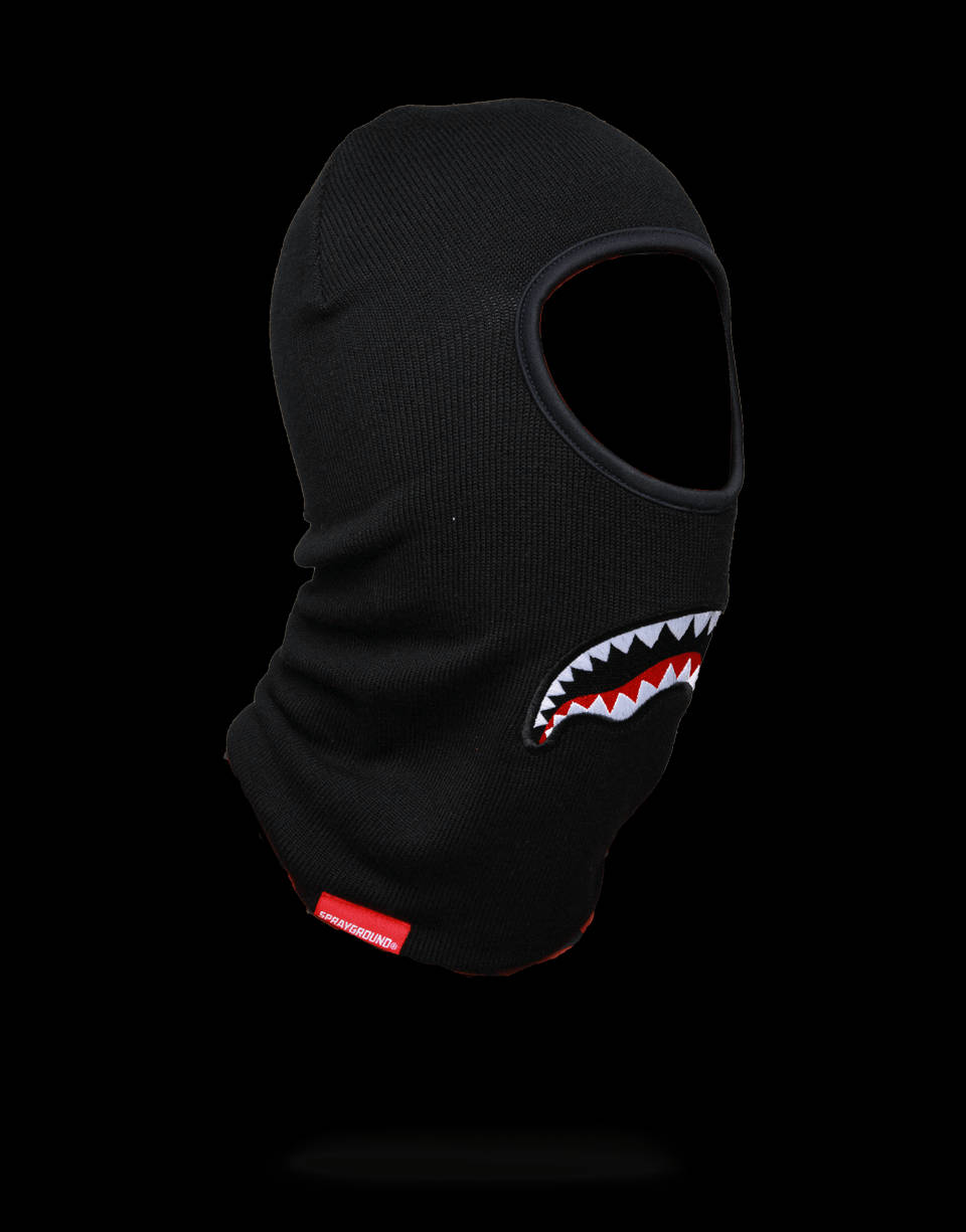 Black Ski Mask With Shark Teeth Wallpaper