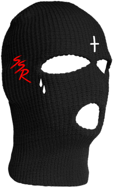 Black Ski Maskwith Red Logo PNG