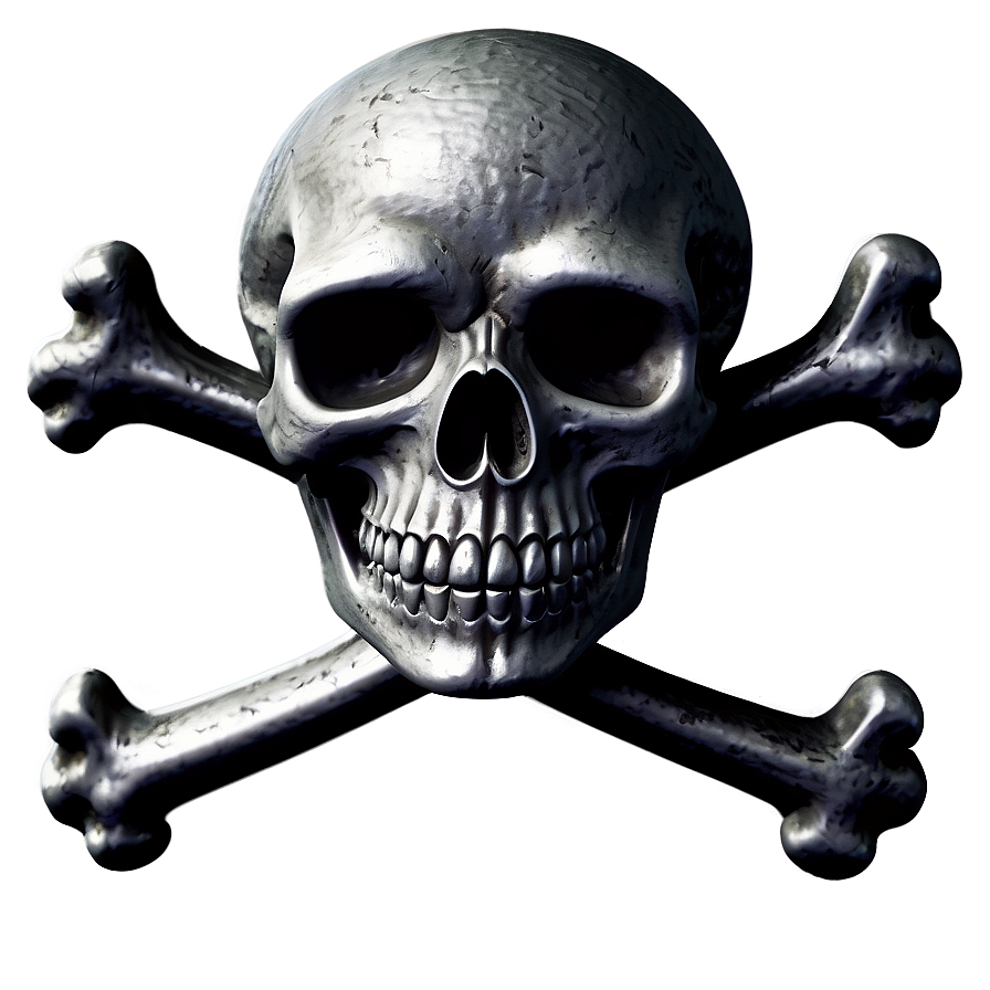 Black Skull With Crossbones Png 06202024 PNG