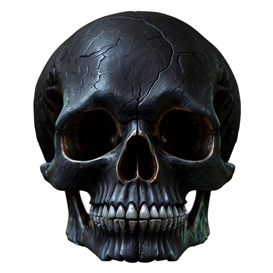 Black Skull With Dagger Png 06202024 PNG