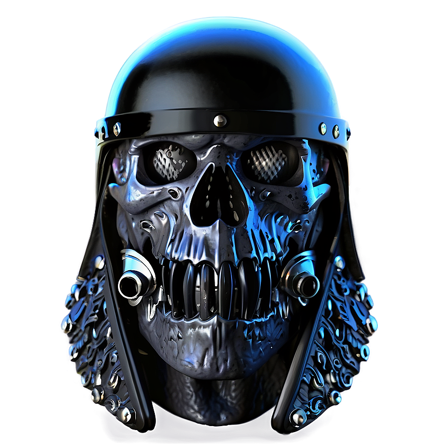 Black Skull With Helmet Png Uwp27 PNG