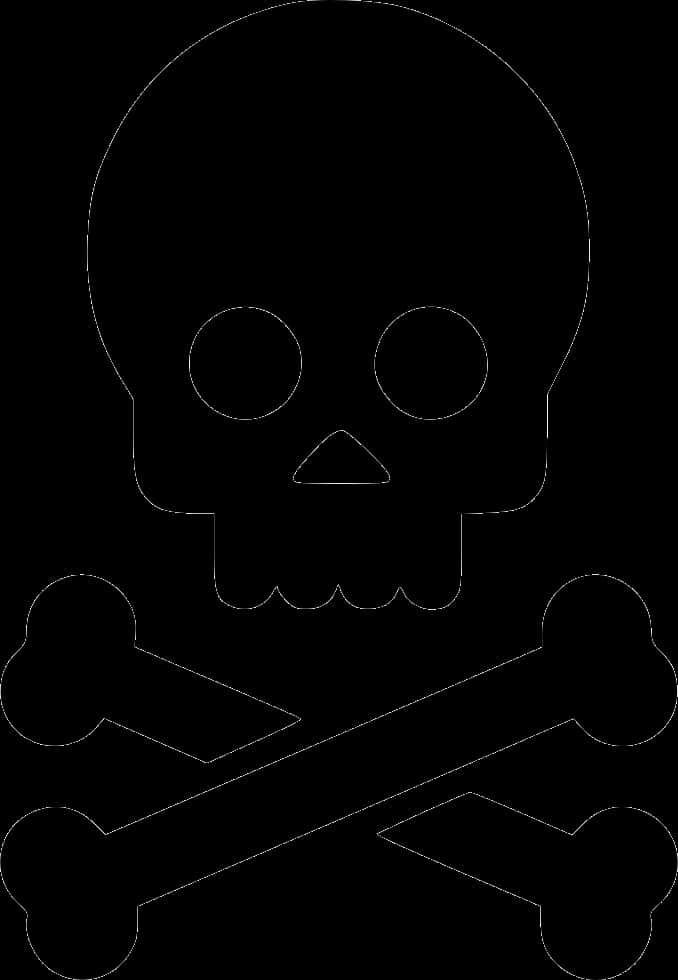 Black Skulland Crossbones Icon PNG