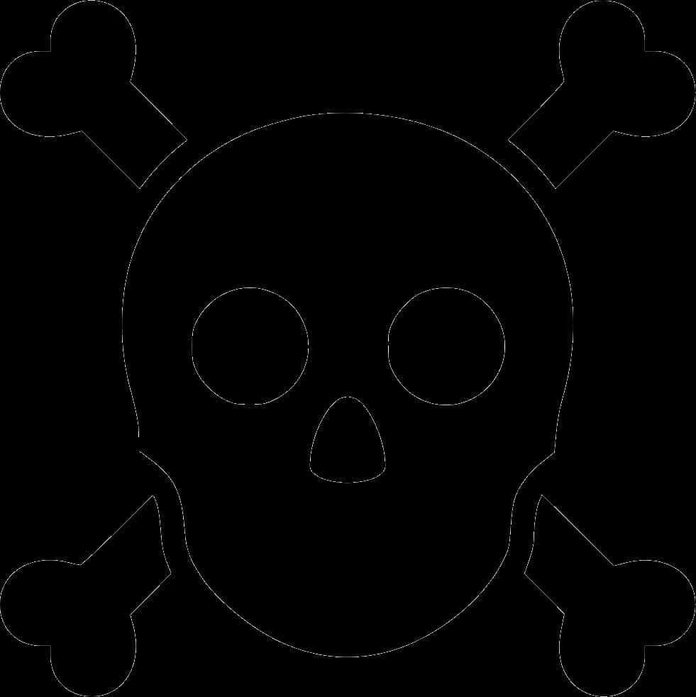 Black Skulland Crossbones Icon PNG
