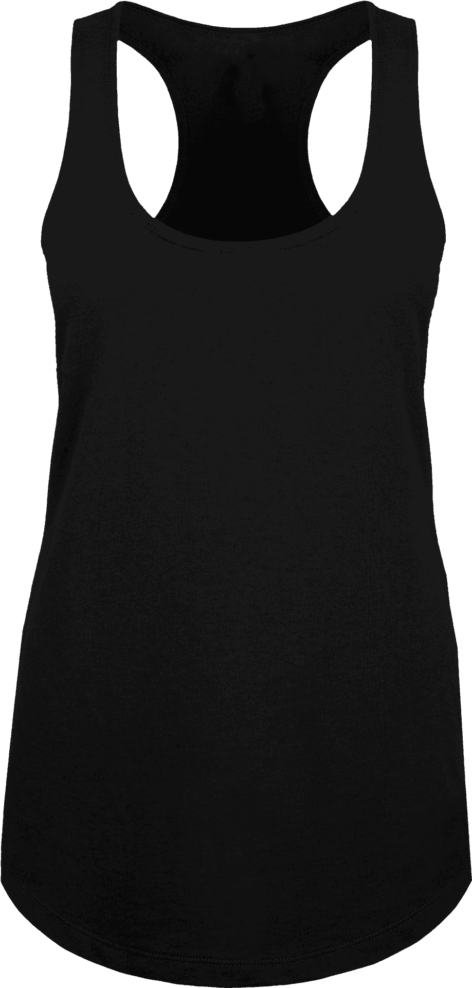 Black Sleeveless Top Product View PNG