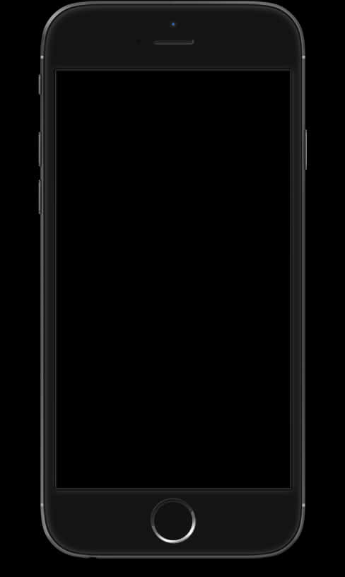 Black Smartphone Blank Screen PNG