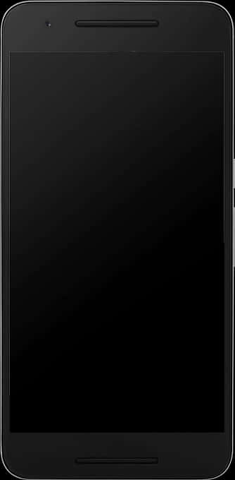 Black Smartphone Blank Screen PNG