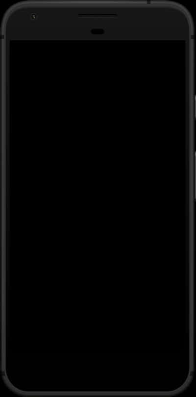 Black Smartphone Blank Screen PNG