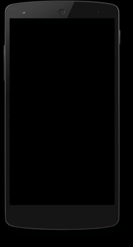 Black Smartphone Front View PNG