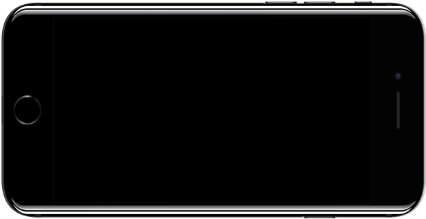 Black Smartphone Front View PNG