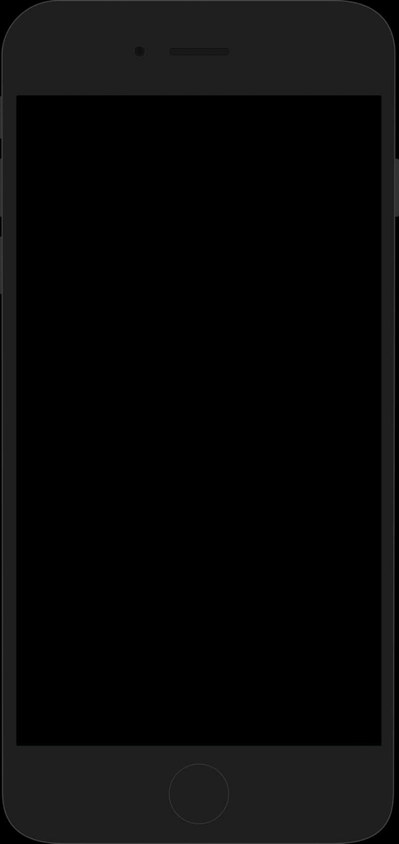 Black Smartphone Template PNG