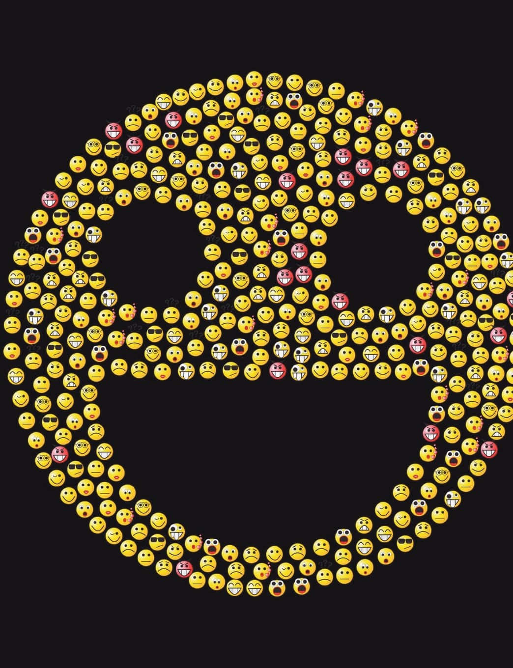 Download Black Smile Emoticons Wallpaper 