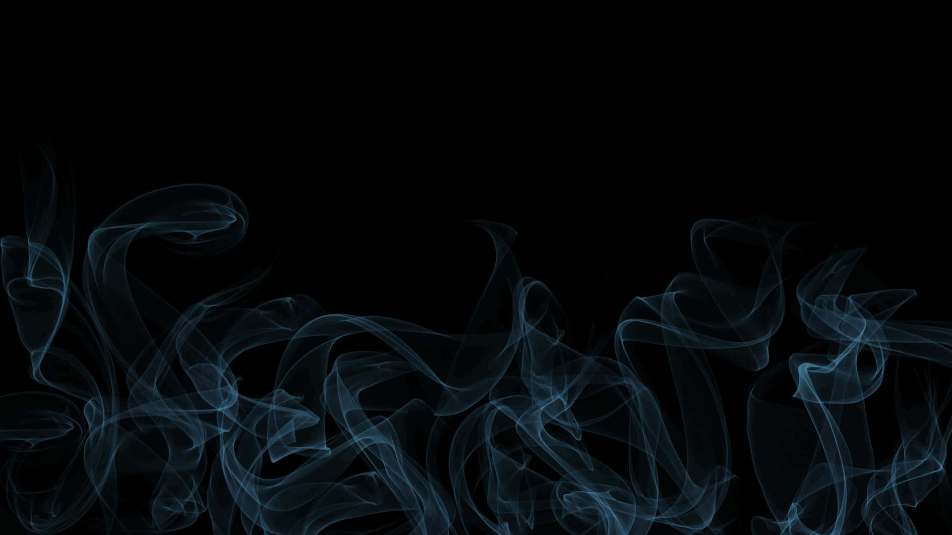 Blue Smoke On A Black Background