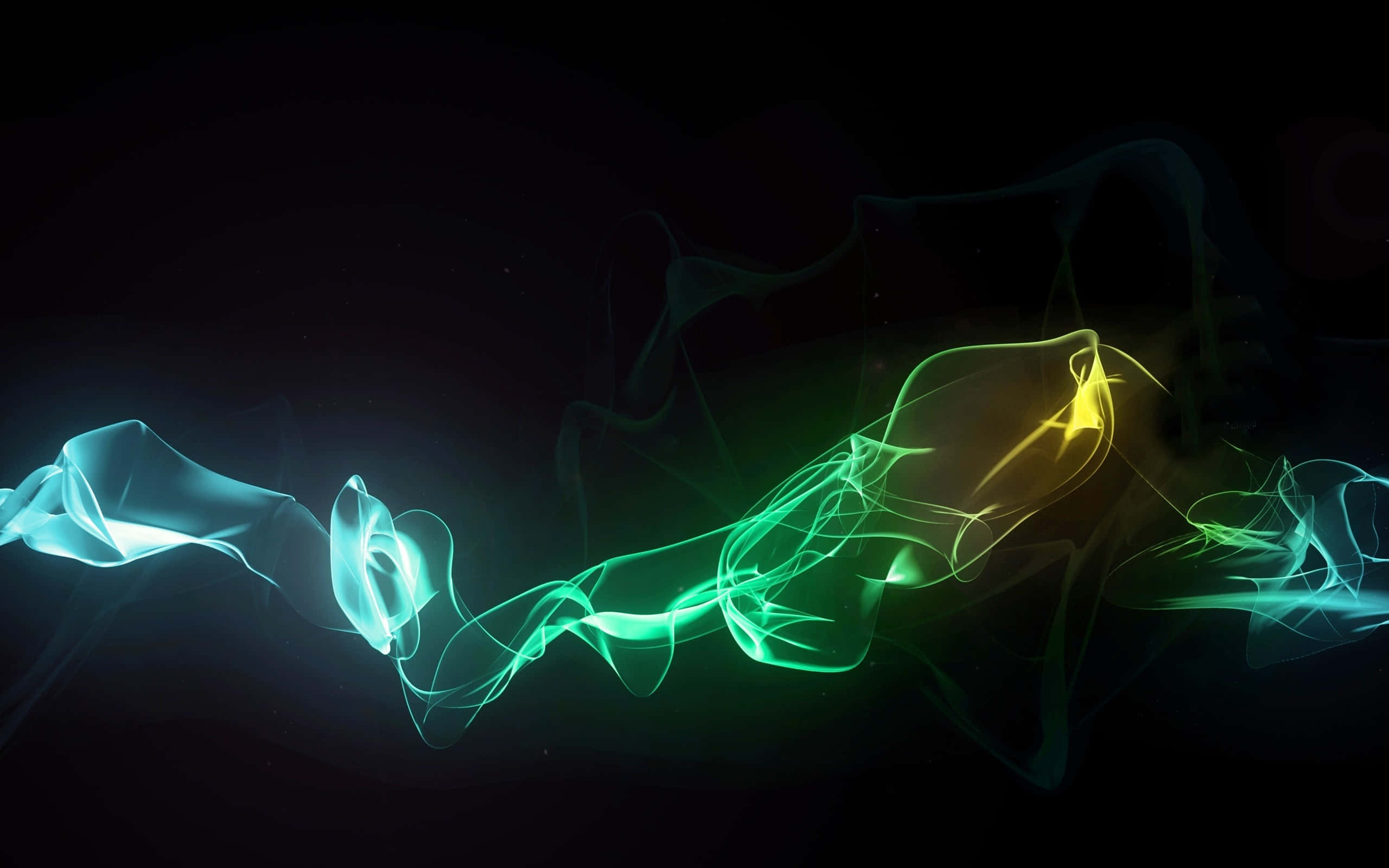 Green Blue Yellow And Black Smoke Picture