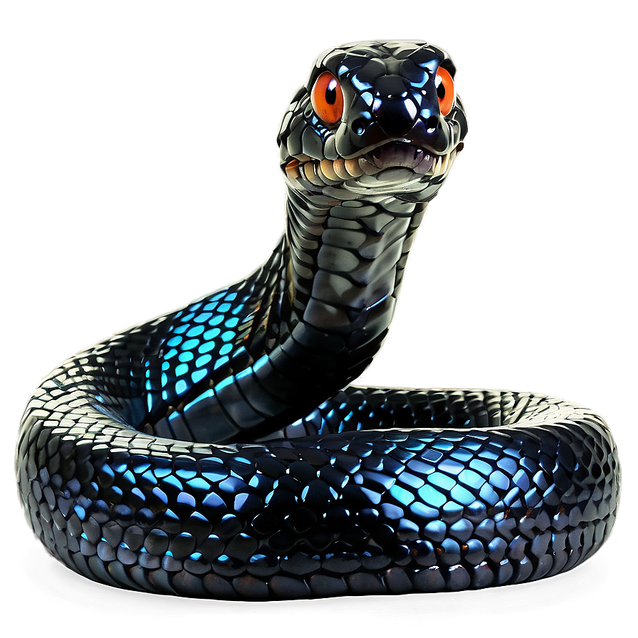 Black Snake Glowing Eyes Png 06132024 PNG