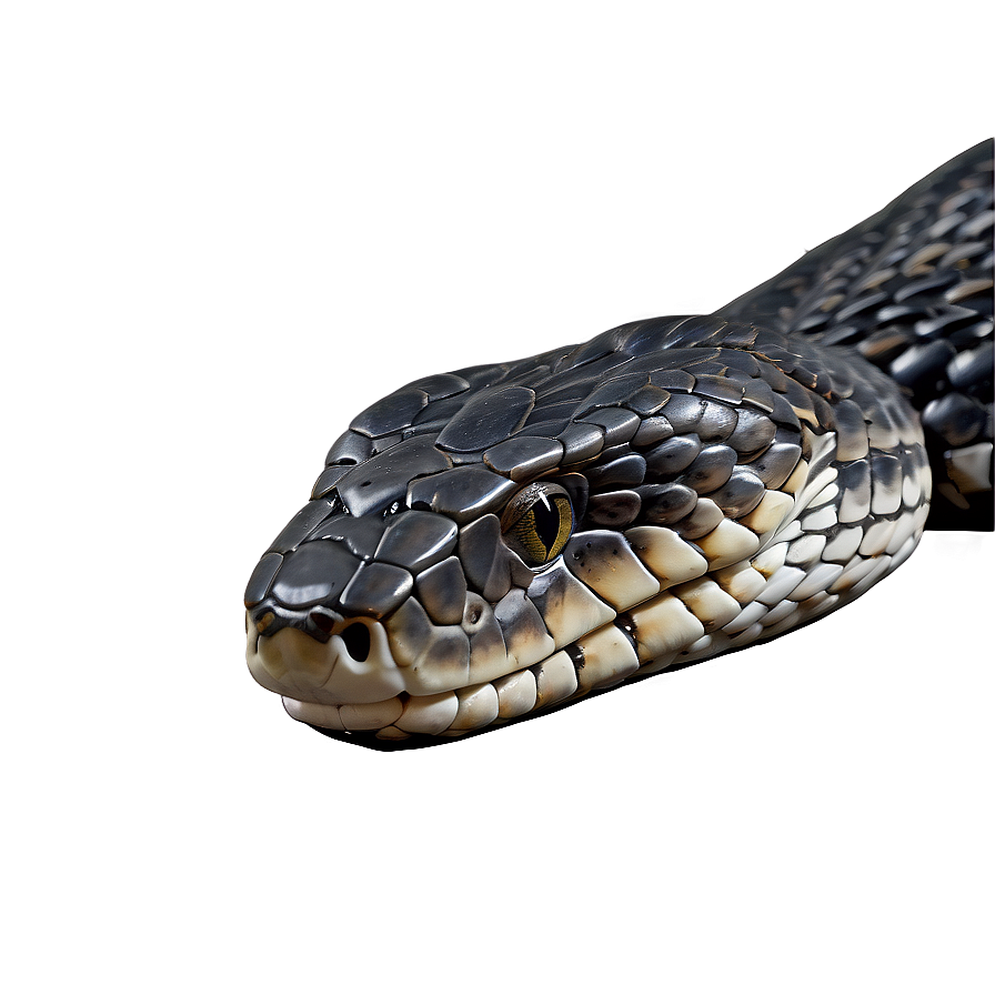 Black Snake Head Profile Png 06132024 PNG