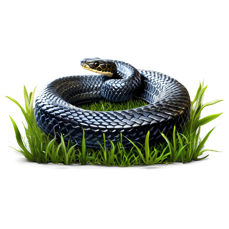 Black Snake In Grass Png 90 PNG