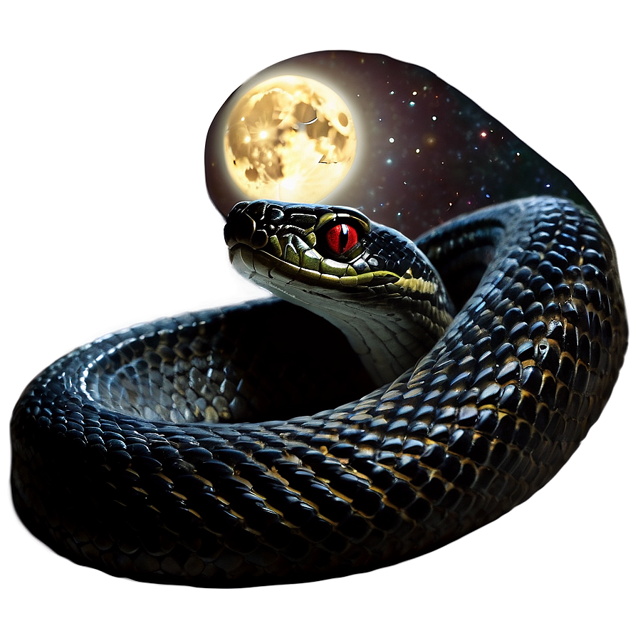 Black Snake In Moonlight Png Rtu98 PNG