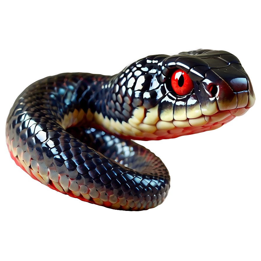 Black Snake With Red Eyes Png 06132024 PNG