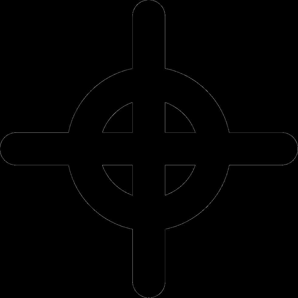 Black Sniper Crosshair Icon PNG