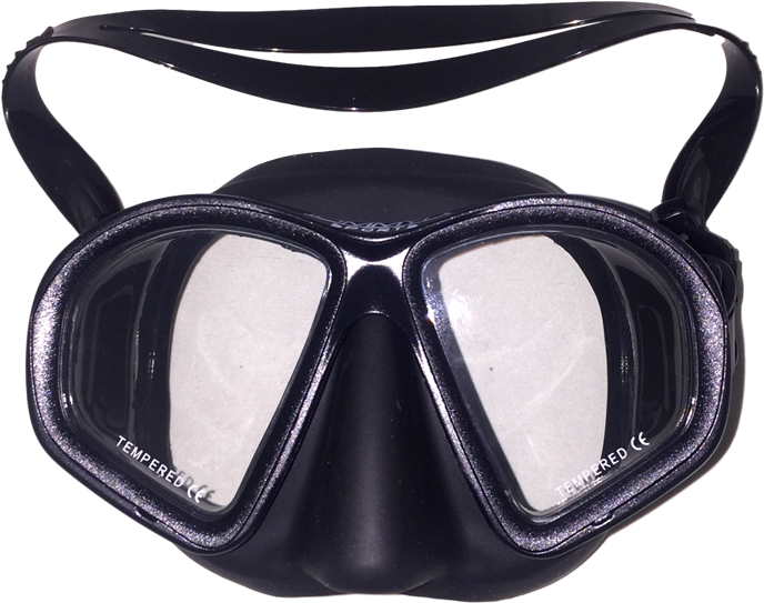 Black Snorkeling Mask Isolated PNG