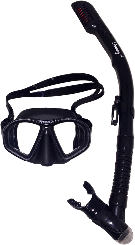 Black Snorkeling Maskand Snorkel PNG