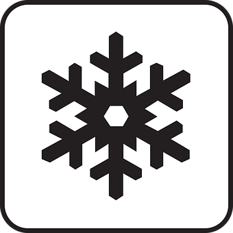 Black Snowflake Icon PNG