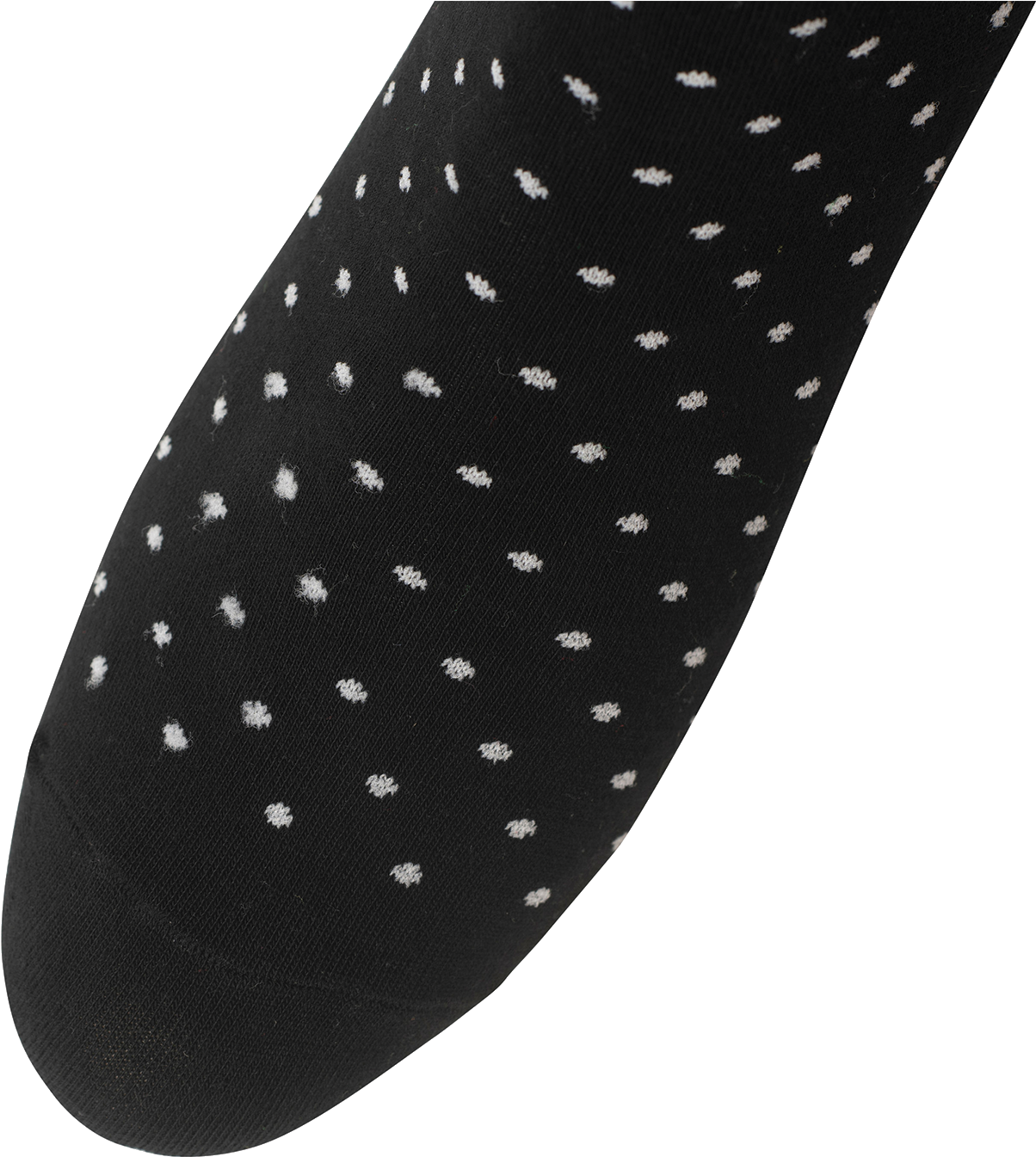 Black Sock White Dots Pattern PNG