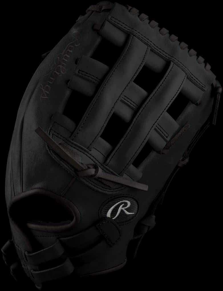 Black Softball Glove PNG