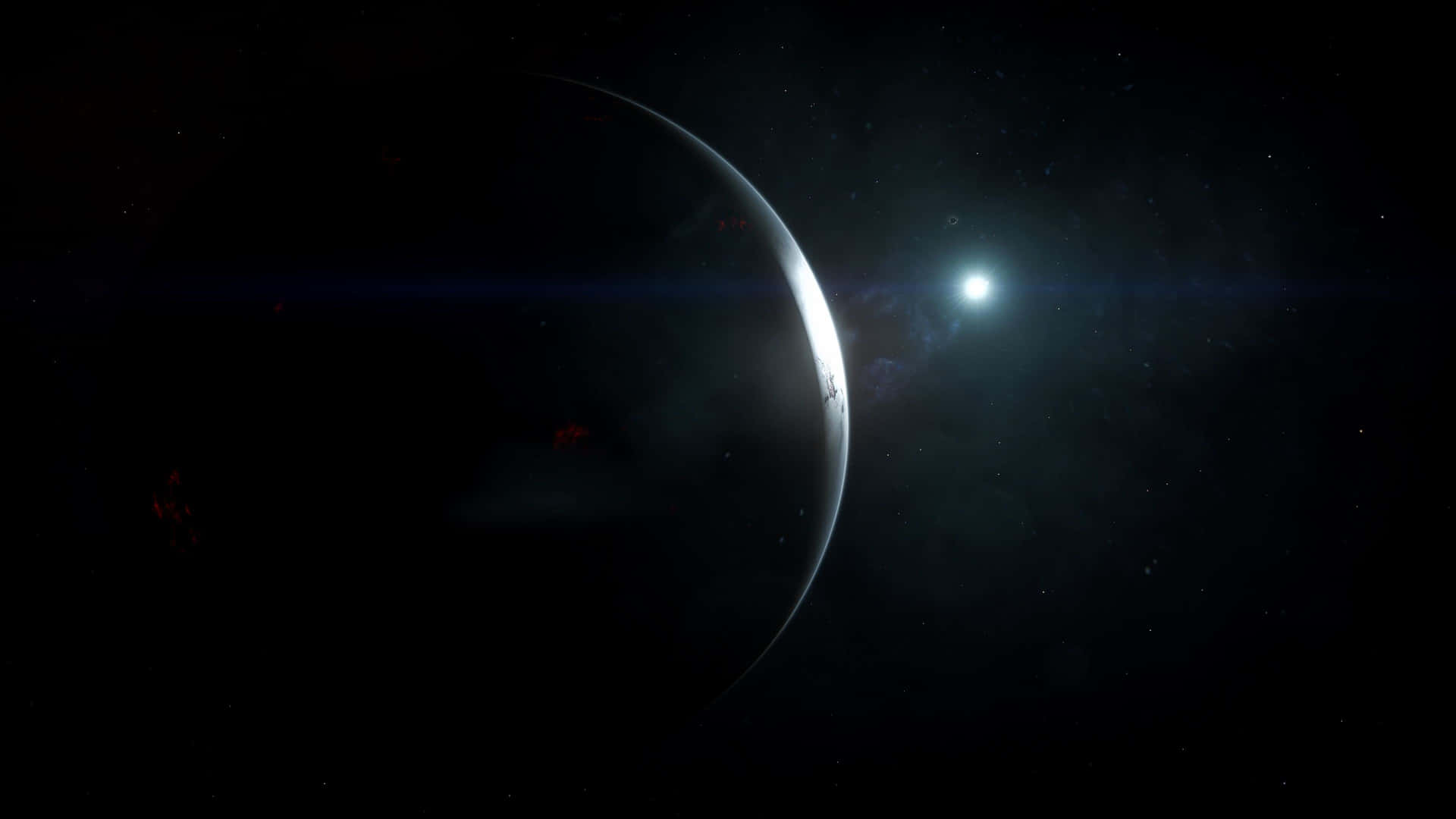 A mesmerizing view of a distant star field in a black space 4k background Wallpaper