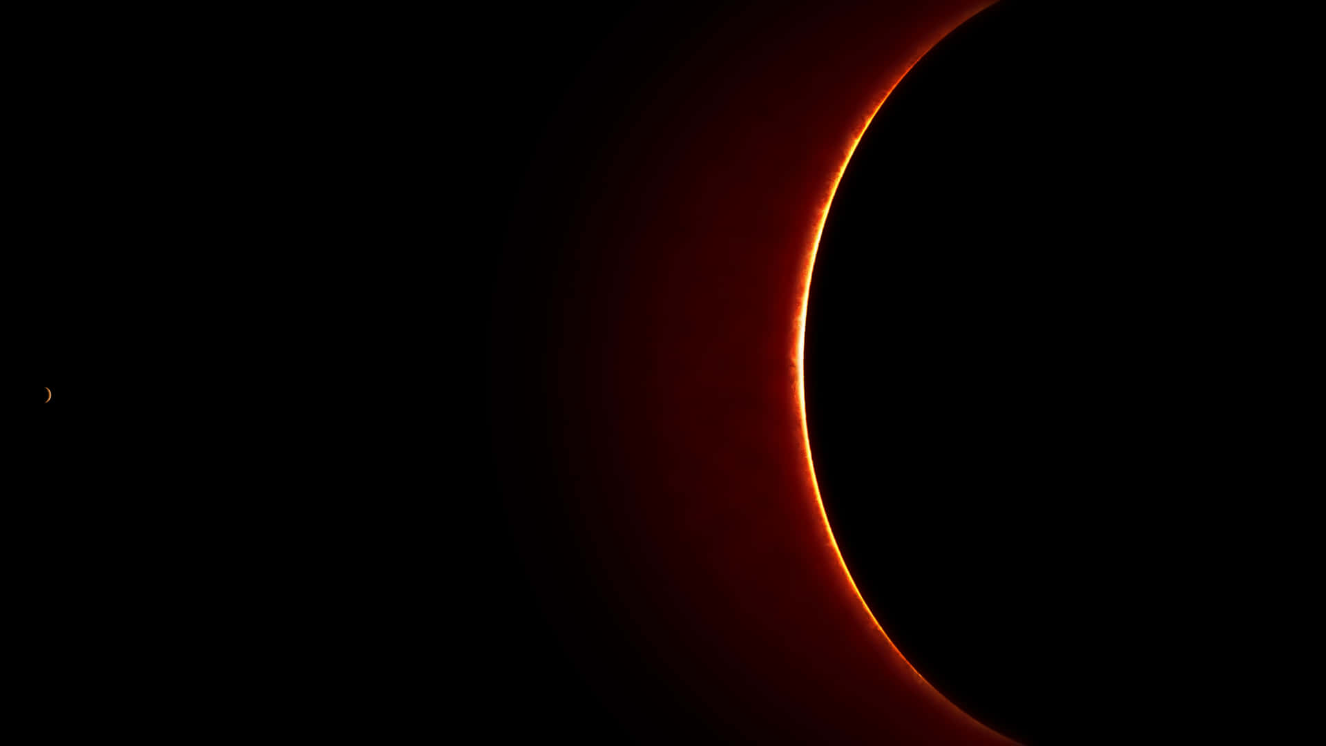 Et syn af solen med en rød ring omkring det. Wallpaper