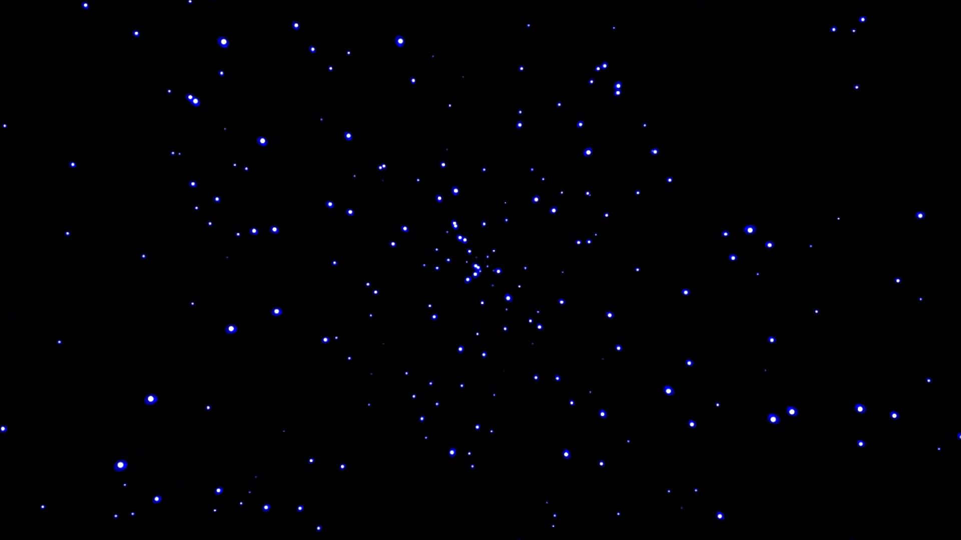 View of a vast black space filled with stars and planets