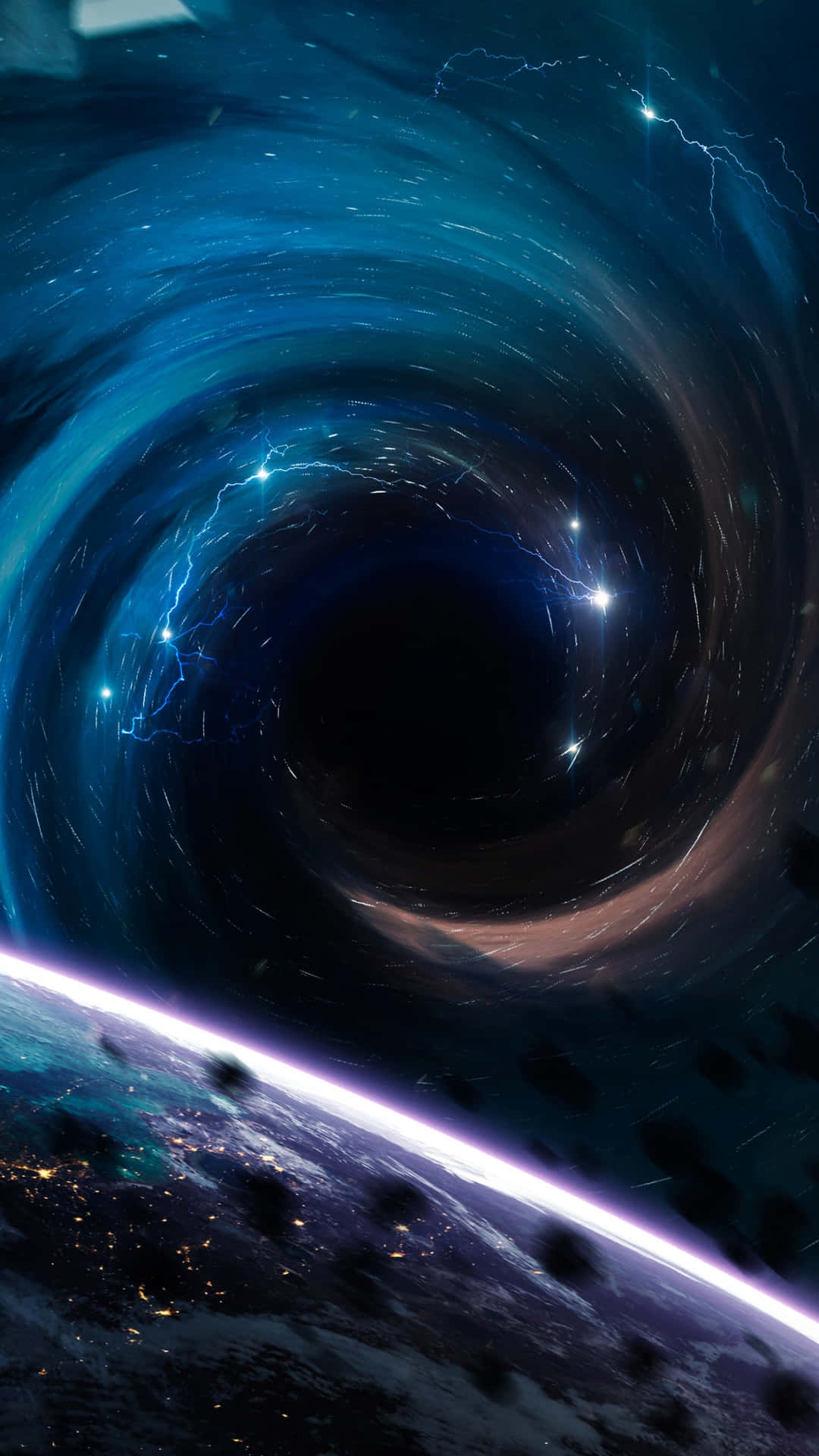 "Take a journey into the depths of the unknown with this mysterious black space." Wallpaper